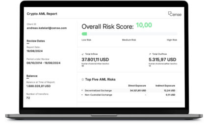 Cense Crypto Compliance Product Suite - Find out more | Cense